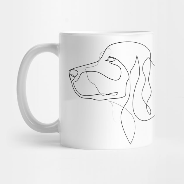 Irish Setter - one line drawing by addillum